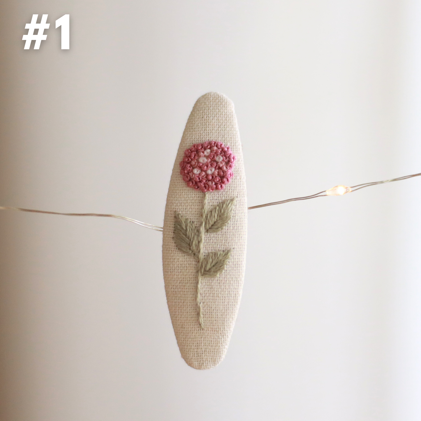 Petal Kiss Embroidered Hair Clips
