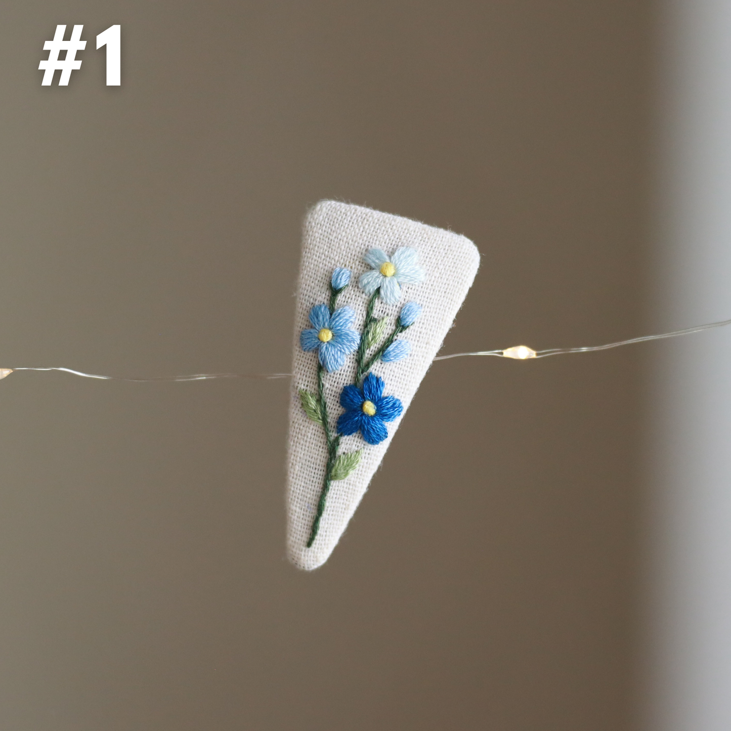 Garden Reverie Embroidered Hair Clips