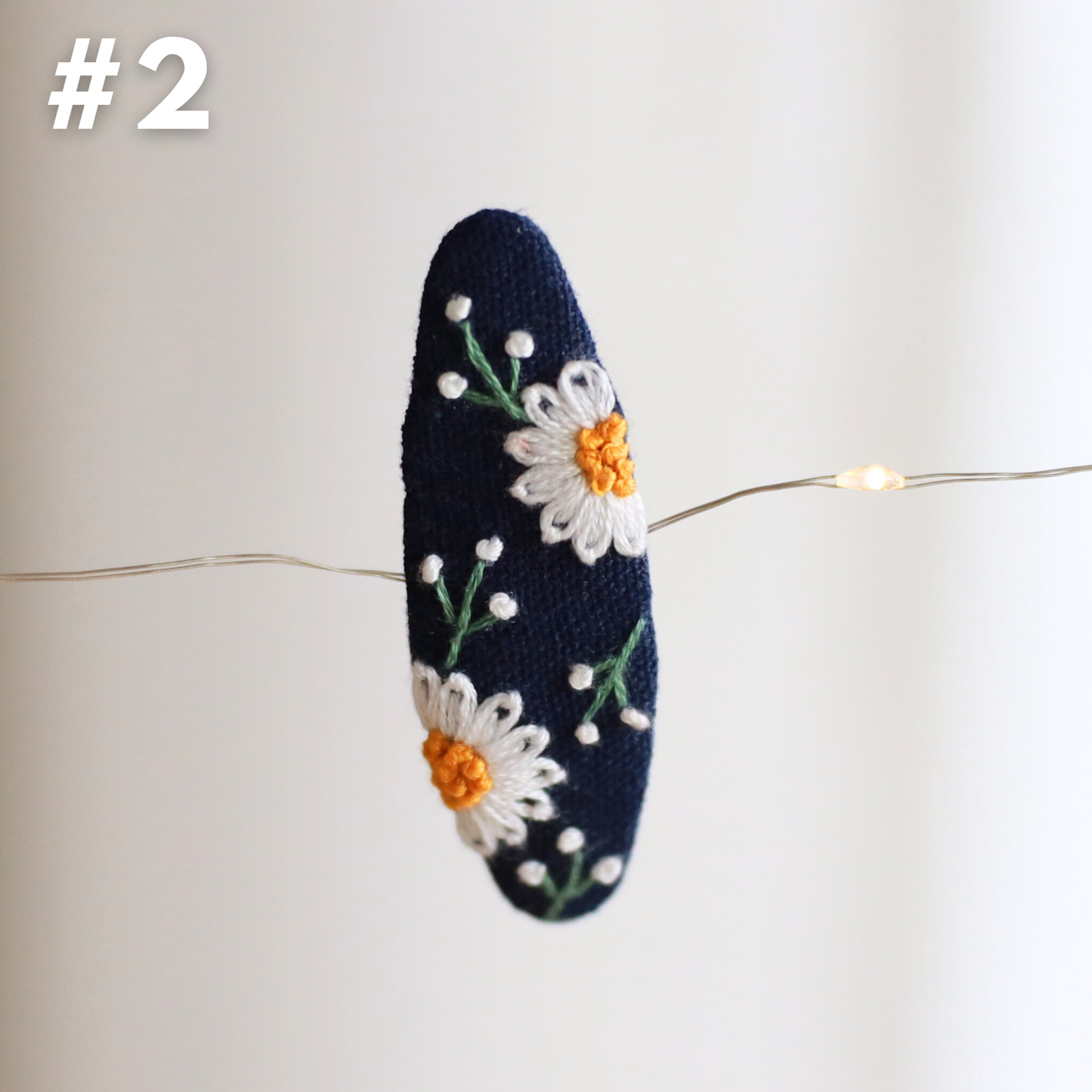Garden Medley Embroidered Hair Clips