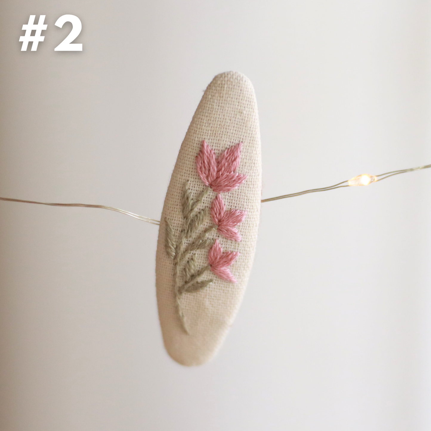 Petal Kiss Embroidered Hair Clips