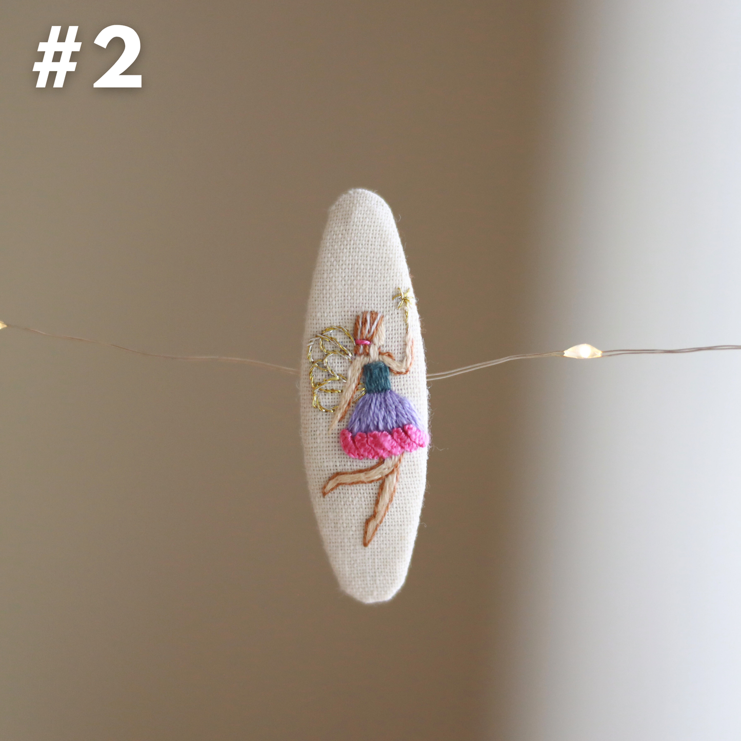 Fairywood Dreams Embroidered Hair Clips