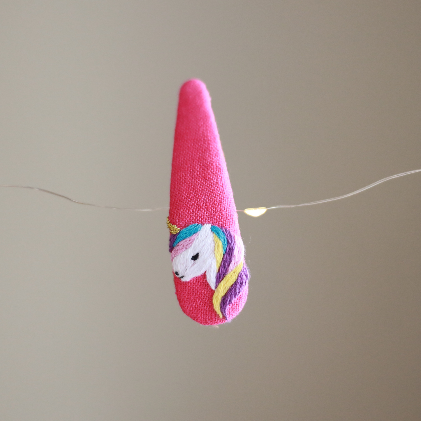Childhood Whimsy Embroidered Hair Clips