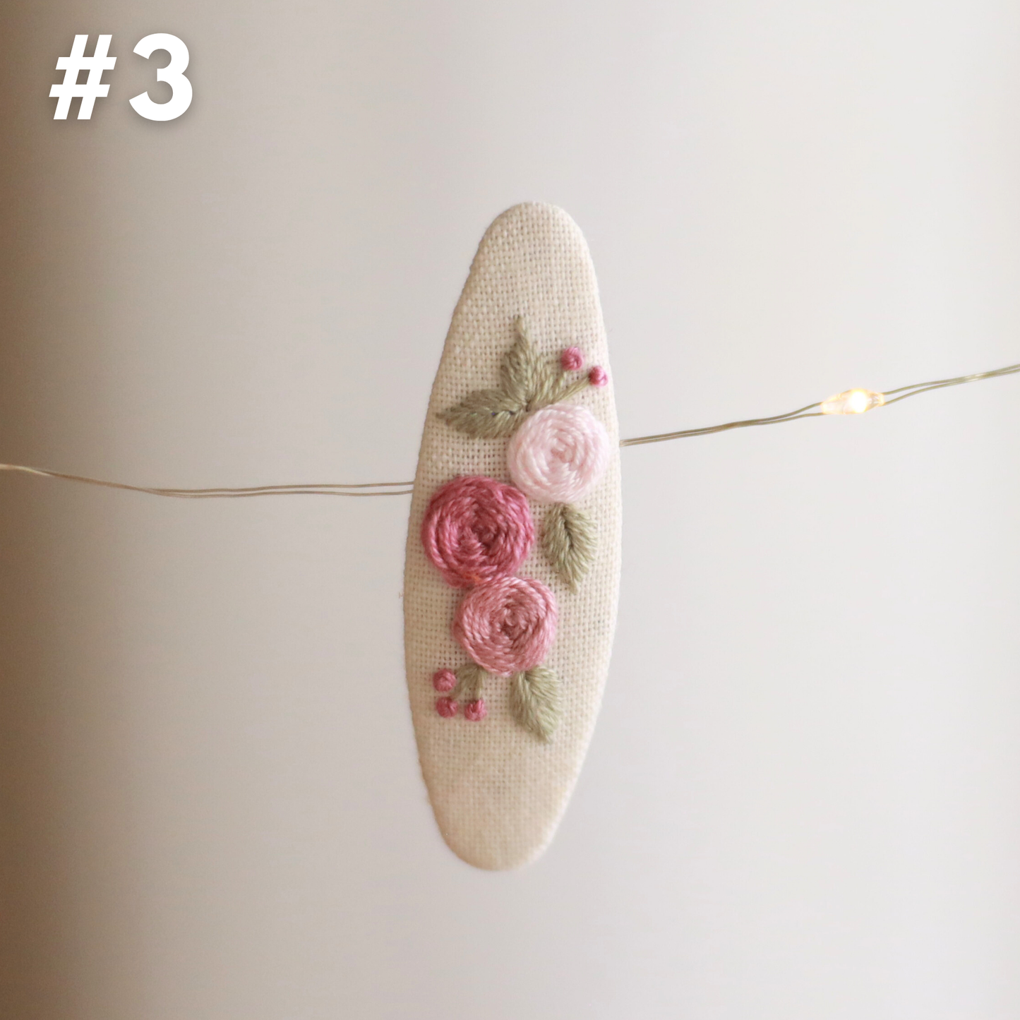 Petal Kiss Embroidered Hair Clips