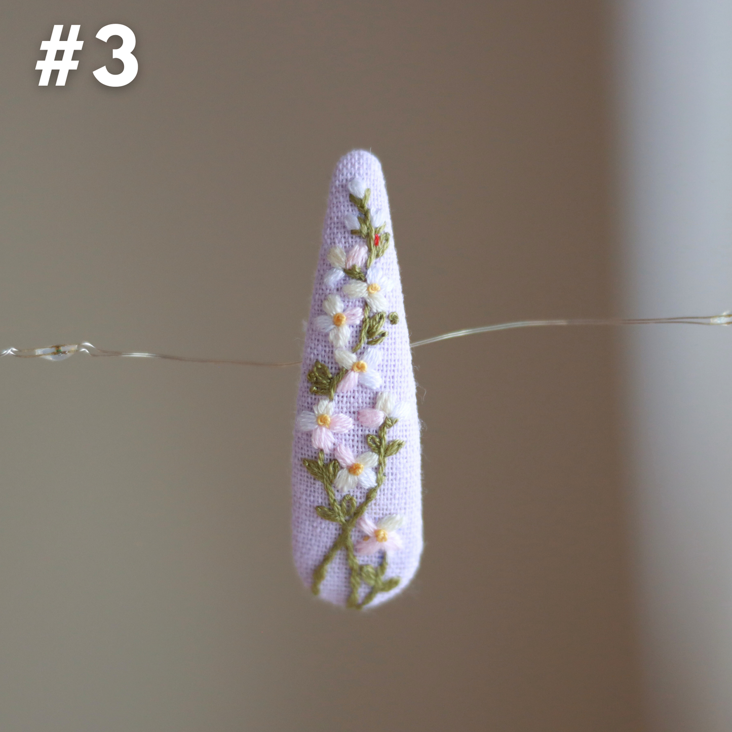 Eternal Spring Embroidered Hair Clips