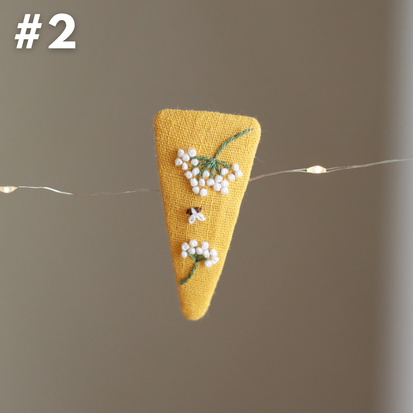 Garden Reverie Embroidered Hair Clips