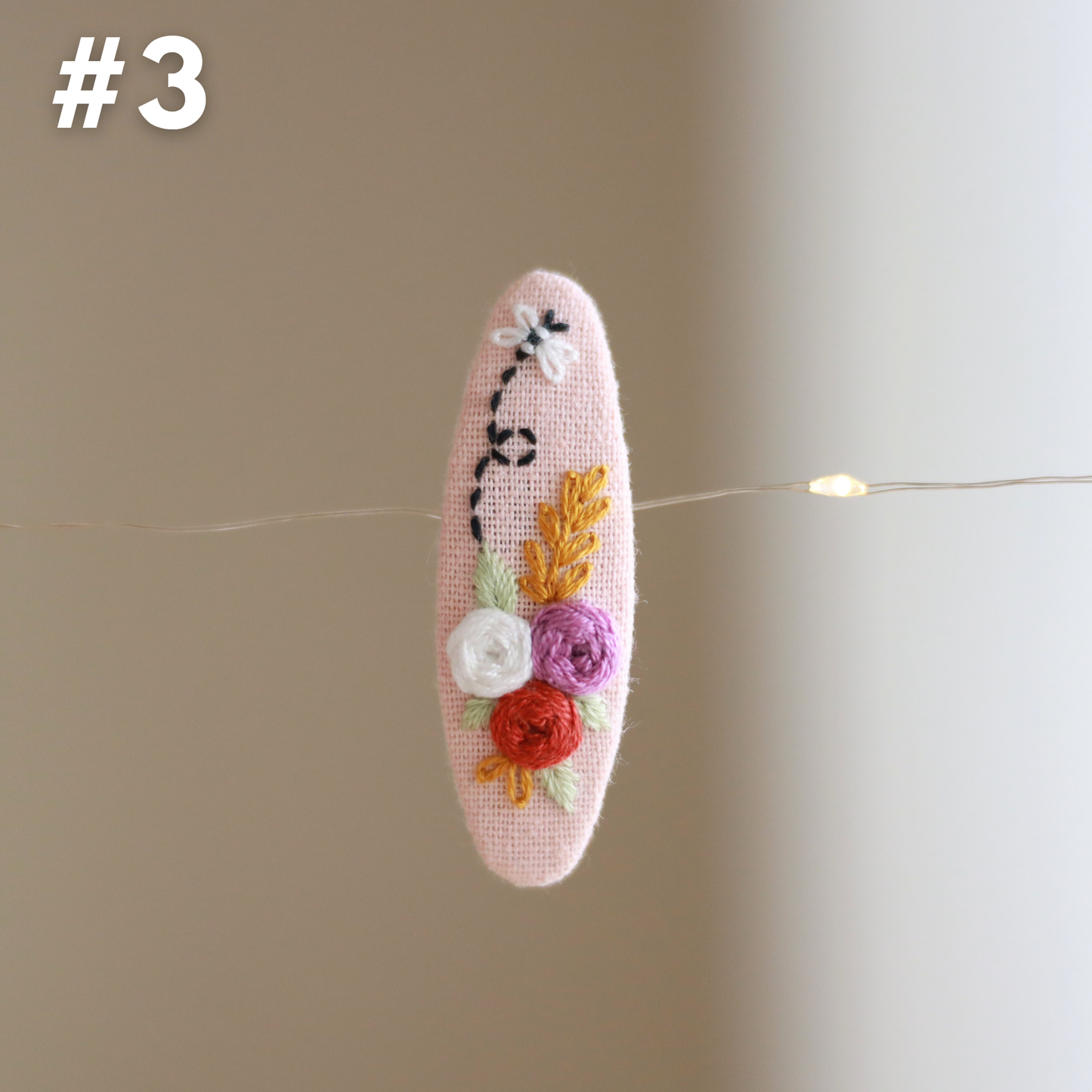 Petal Whisper Embroidered Hair Clips
