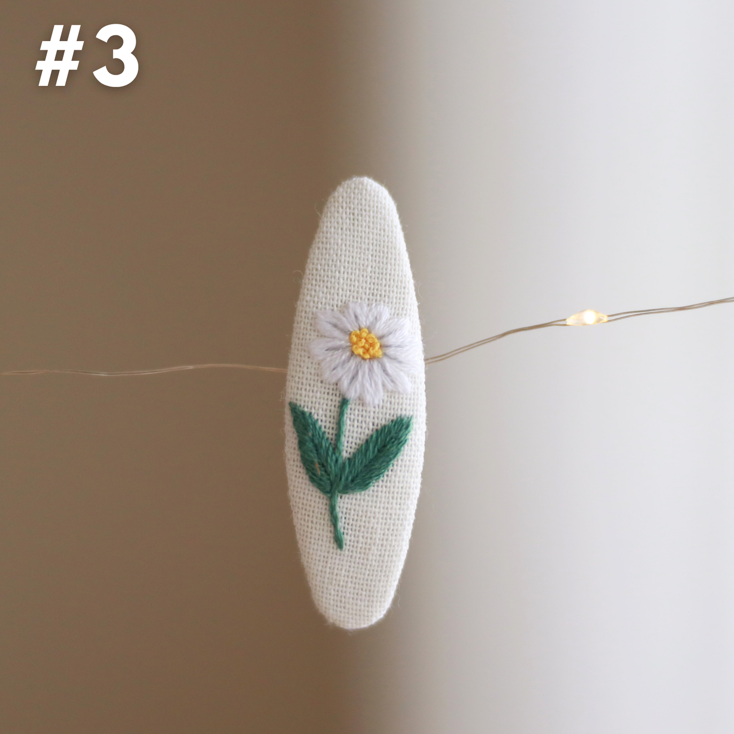 Field & Feather Embroidered Hair Clips