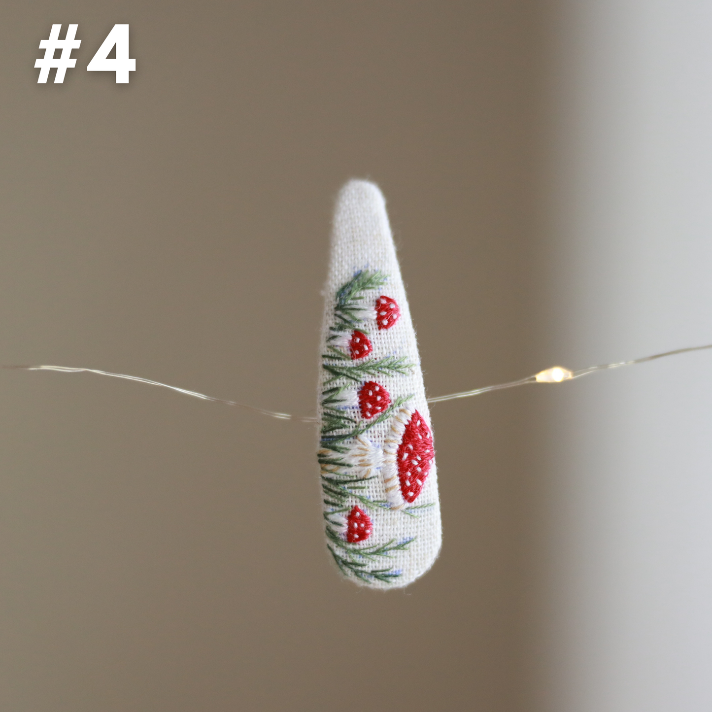 Forest Garden Embroidered Hair Clips