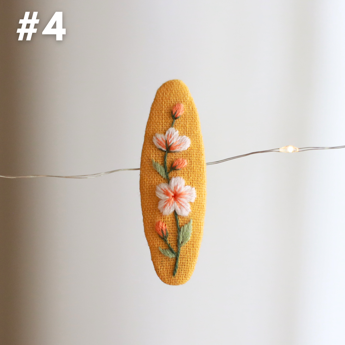 Garden Medley Embroidered Hair Clips