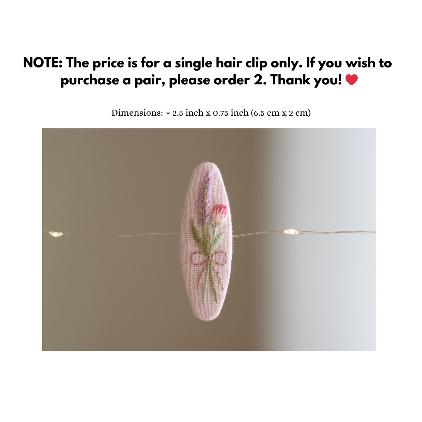 Petal Whisper Embroidered Hair Clips