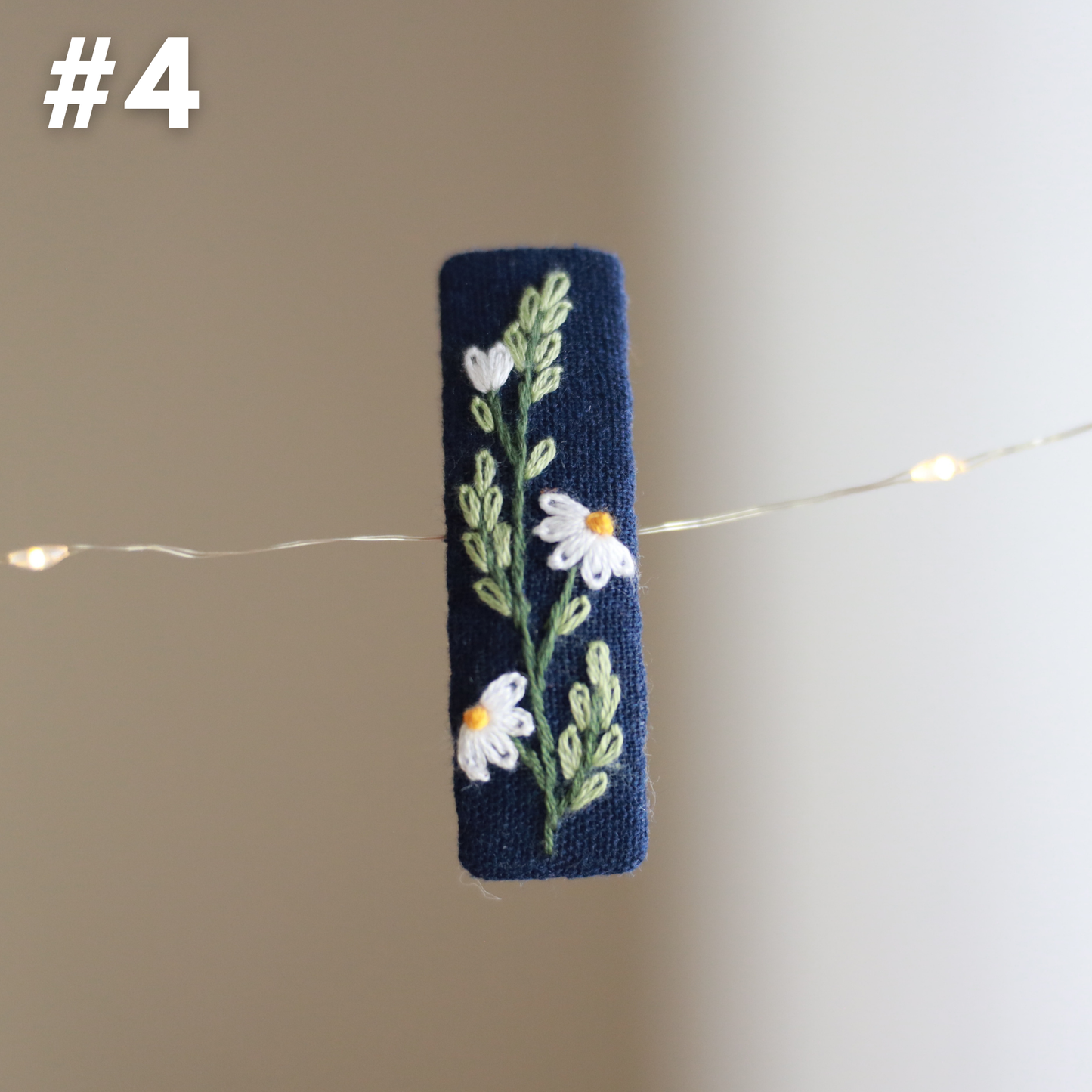 Secret Meadow Embroidered Hair Clips