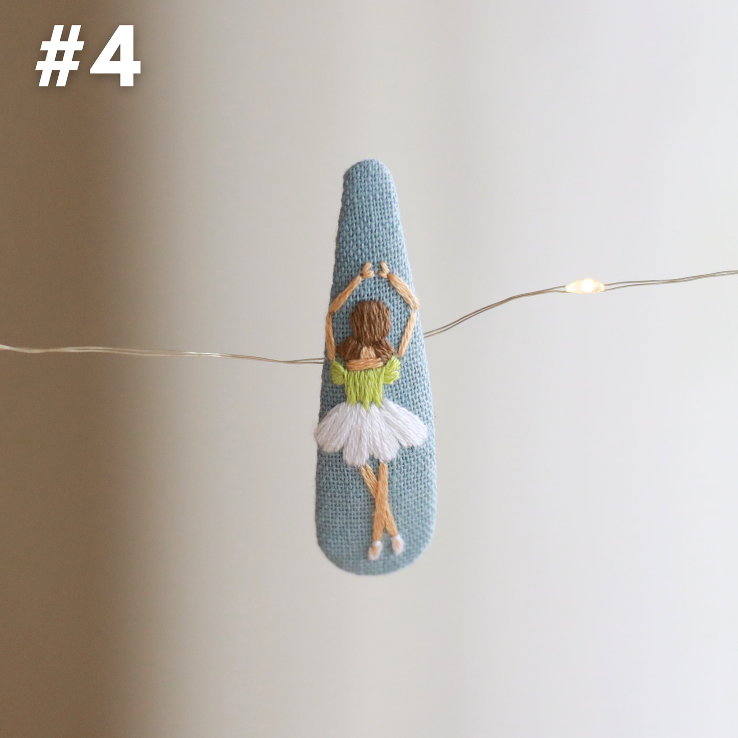 Ballet Studio Embroidered Hair Clips