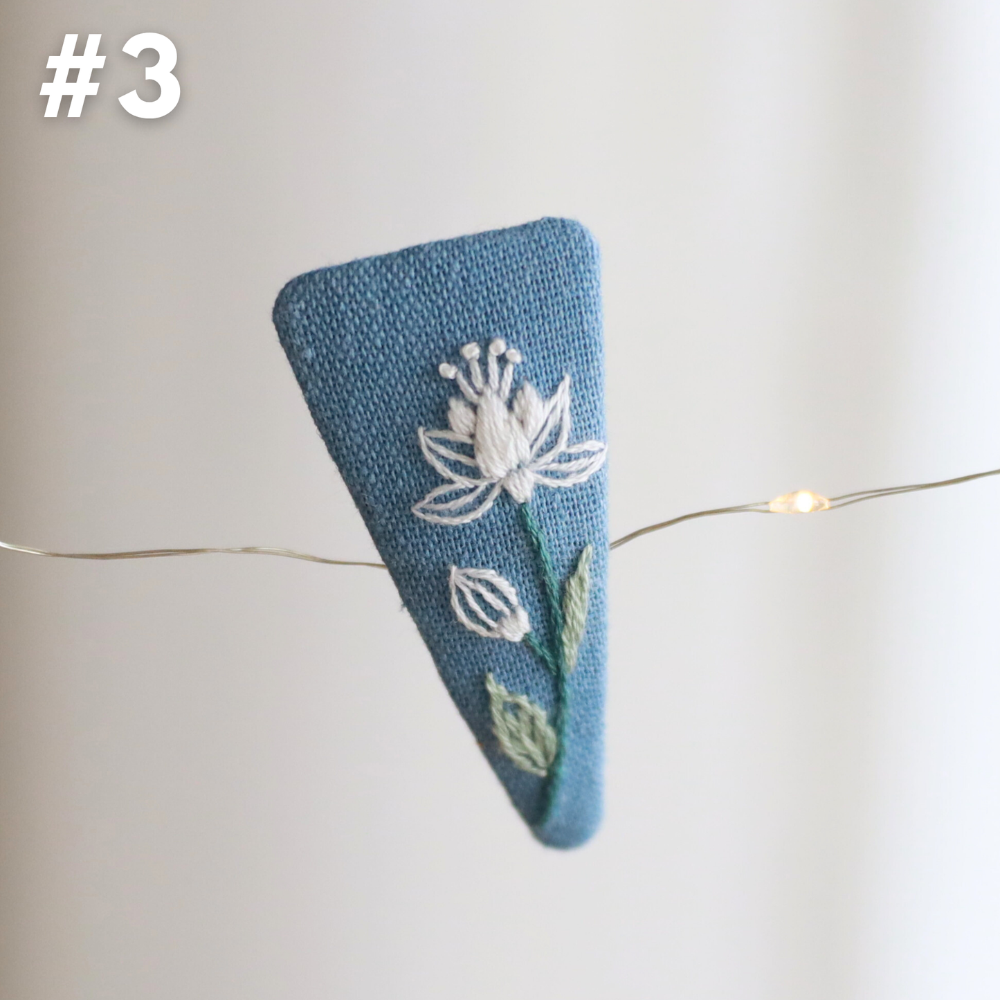 Garden Reverie Embroidered Hair Clips
