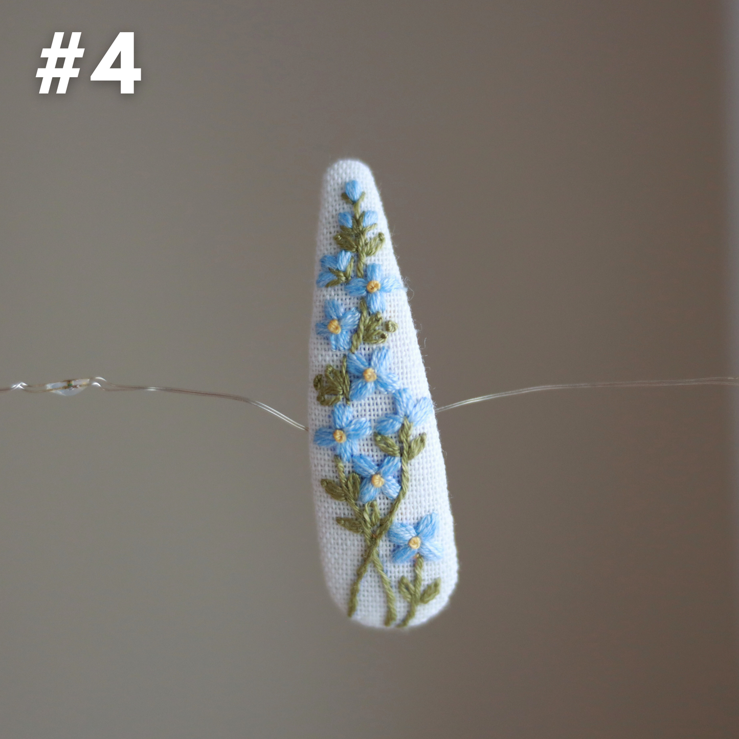Eternal Spring Embroidered Hair Clips