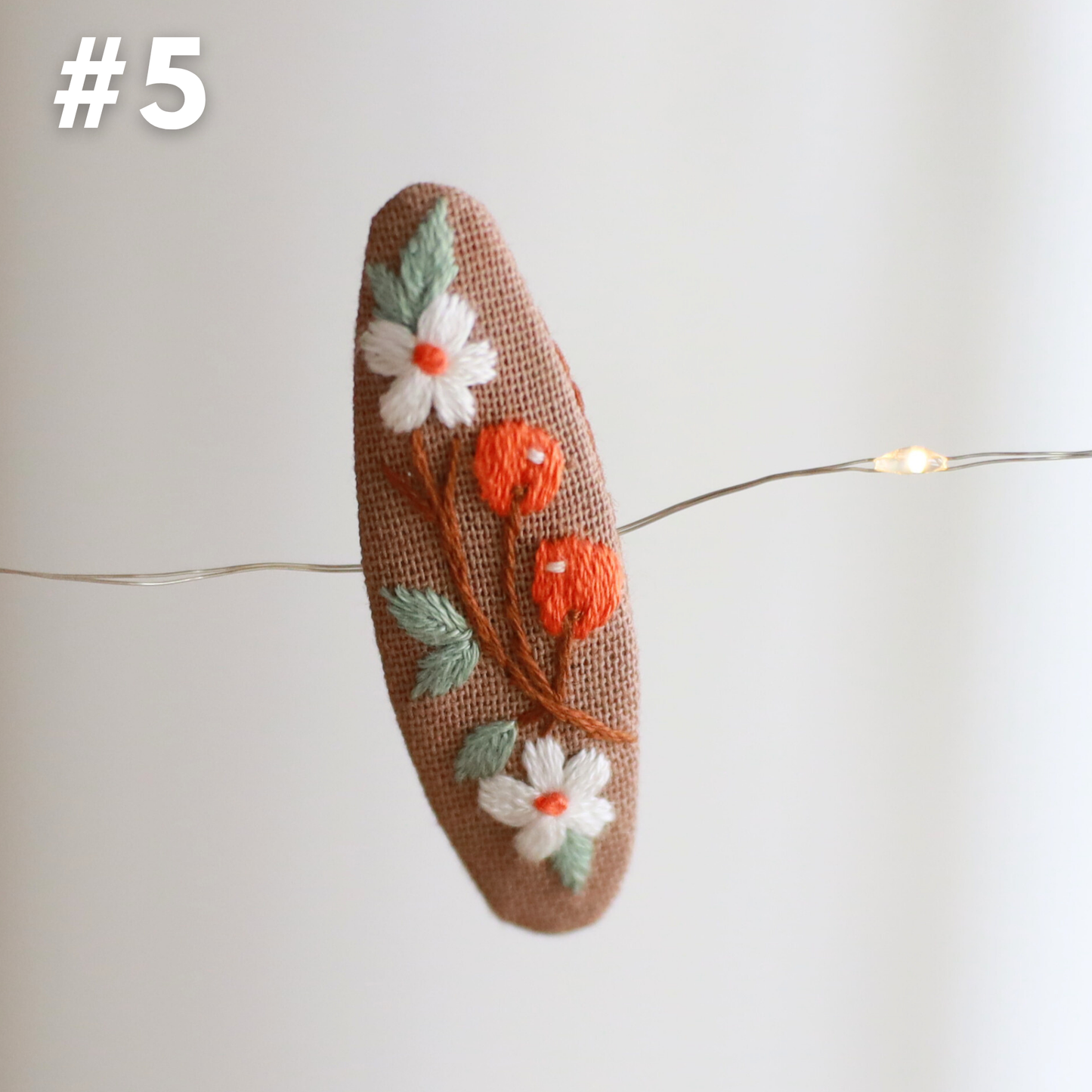Garden Medley Embroidered Hair Clips