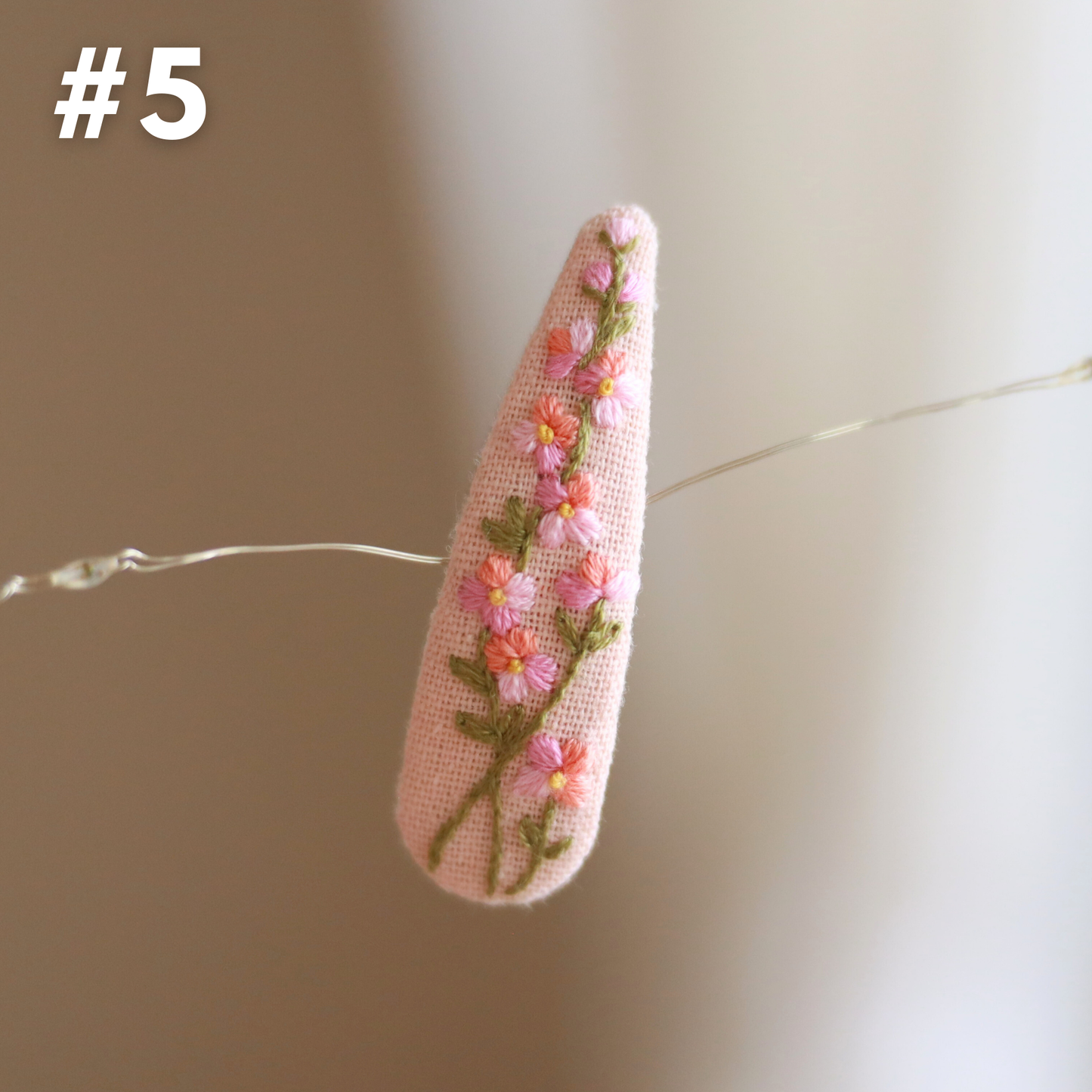 Eternal Spring Embroidered Hair Clips