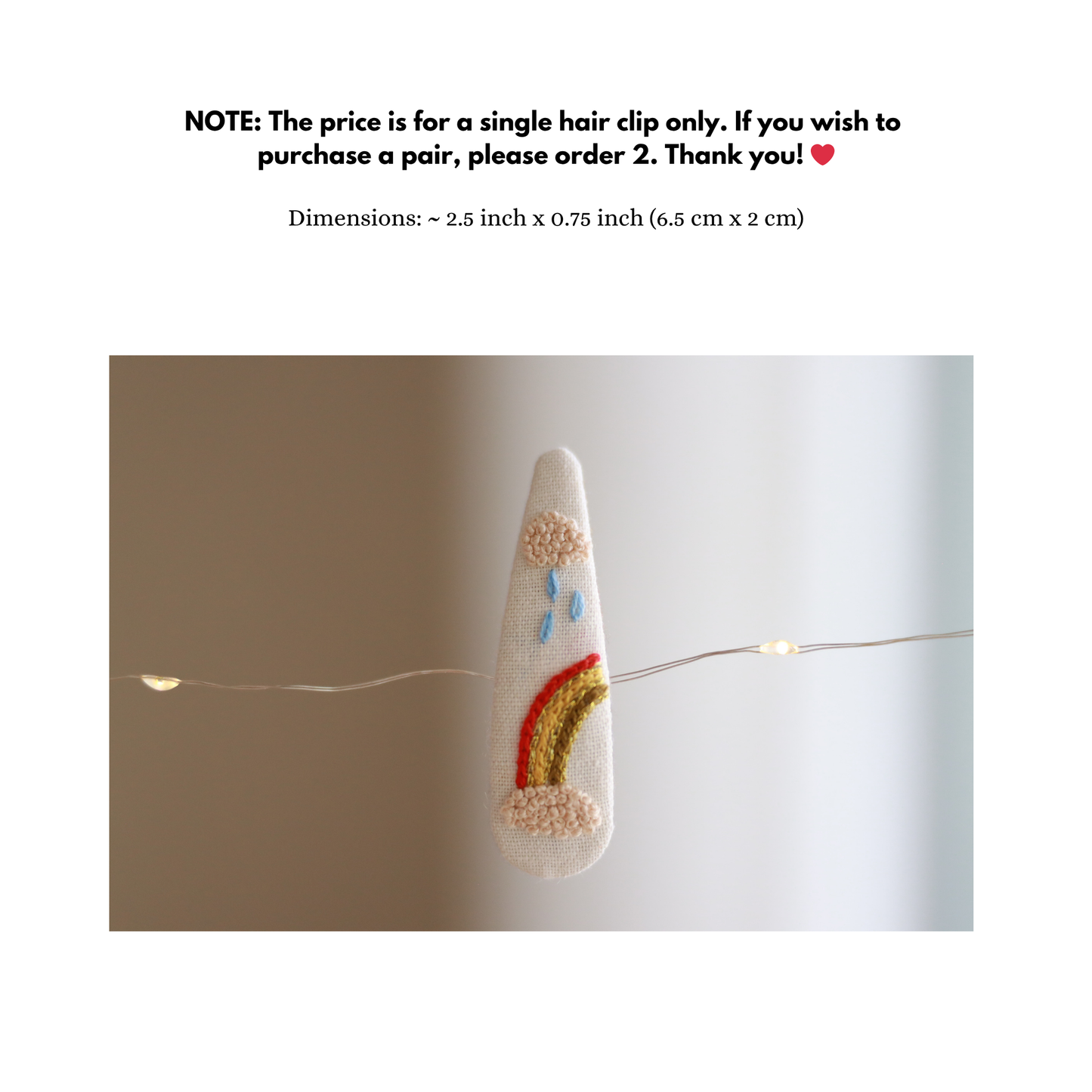 Golden Season Embroidered Hair Clips