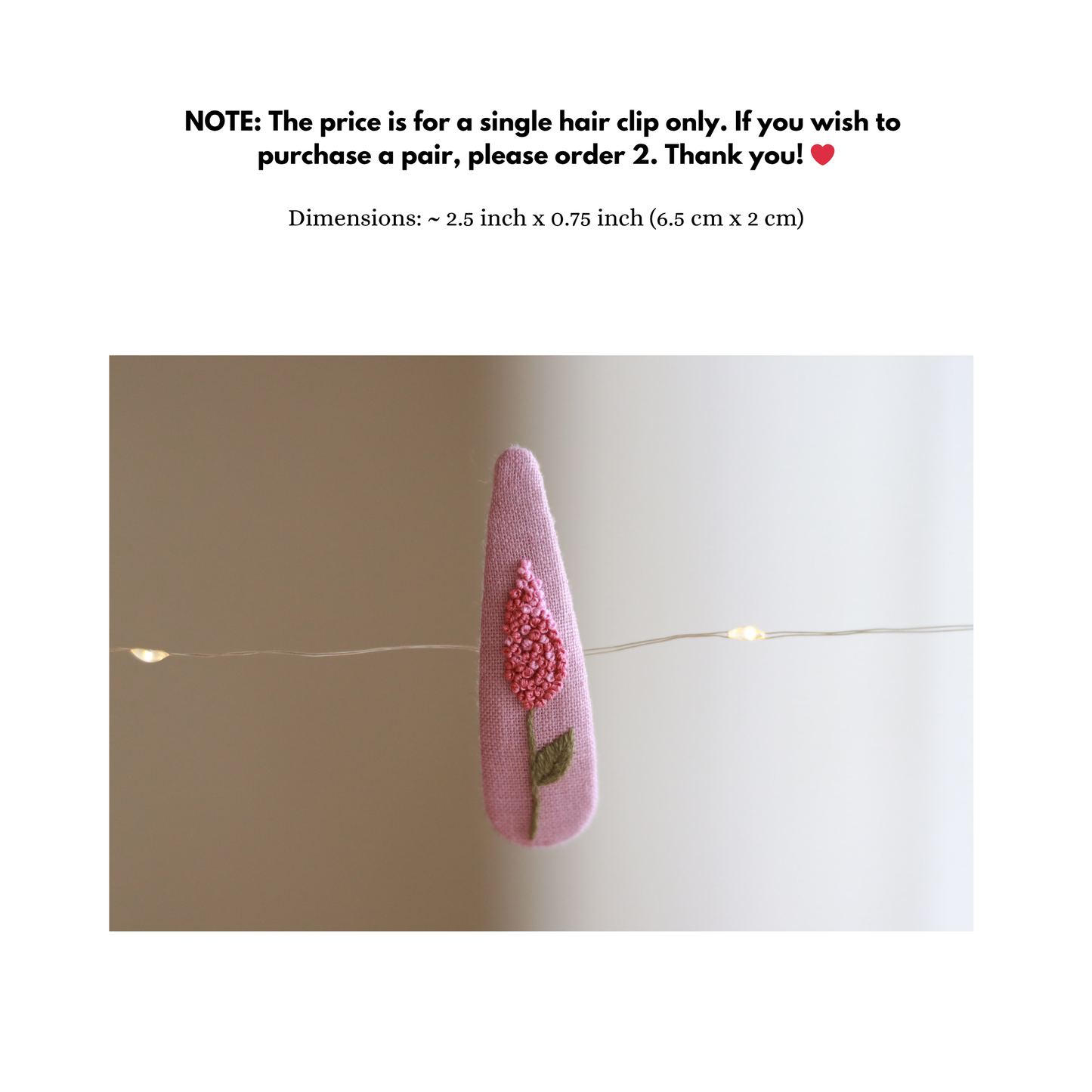Bloom & Buzz Embroidered Hair Clips