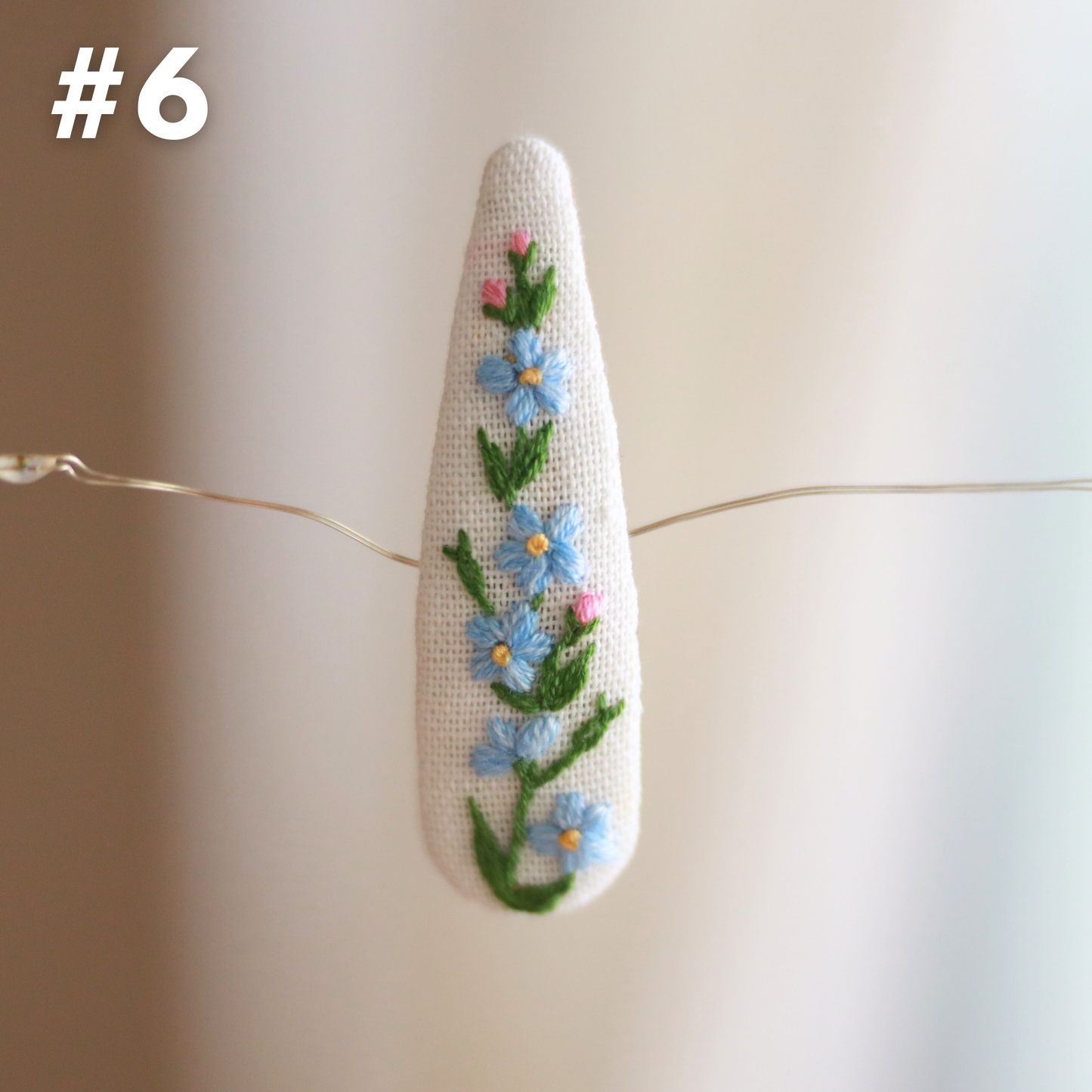 Eternal Spring Embroidered Hair Clips