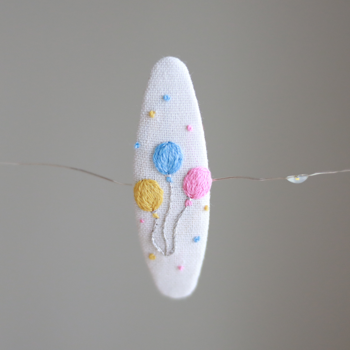 Childhood Whimsy Embroidered Hair Clips