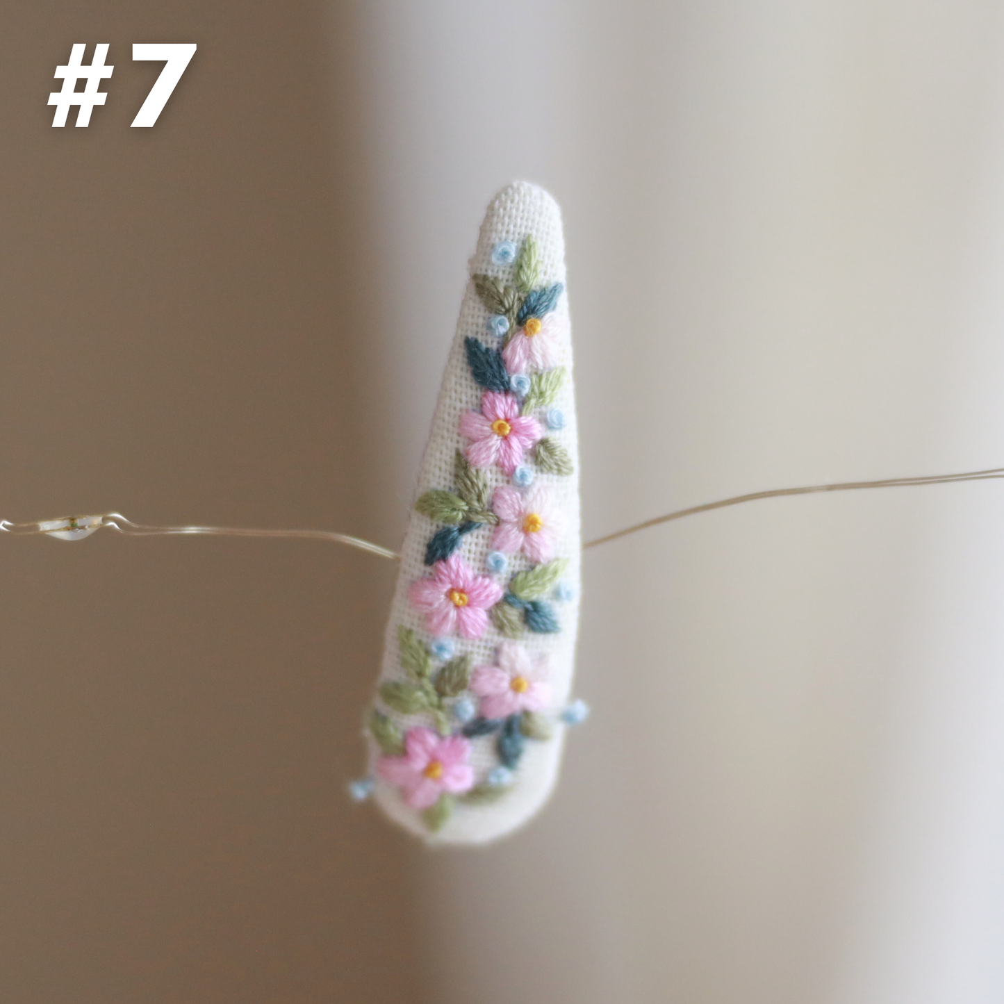 Eternal Spring Embroidered Hair Clips