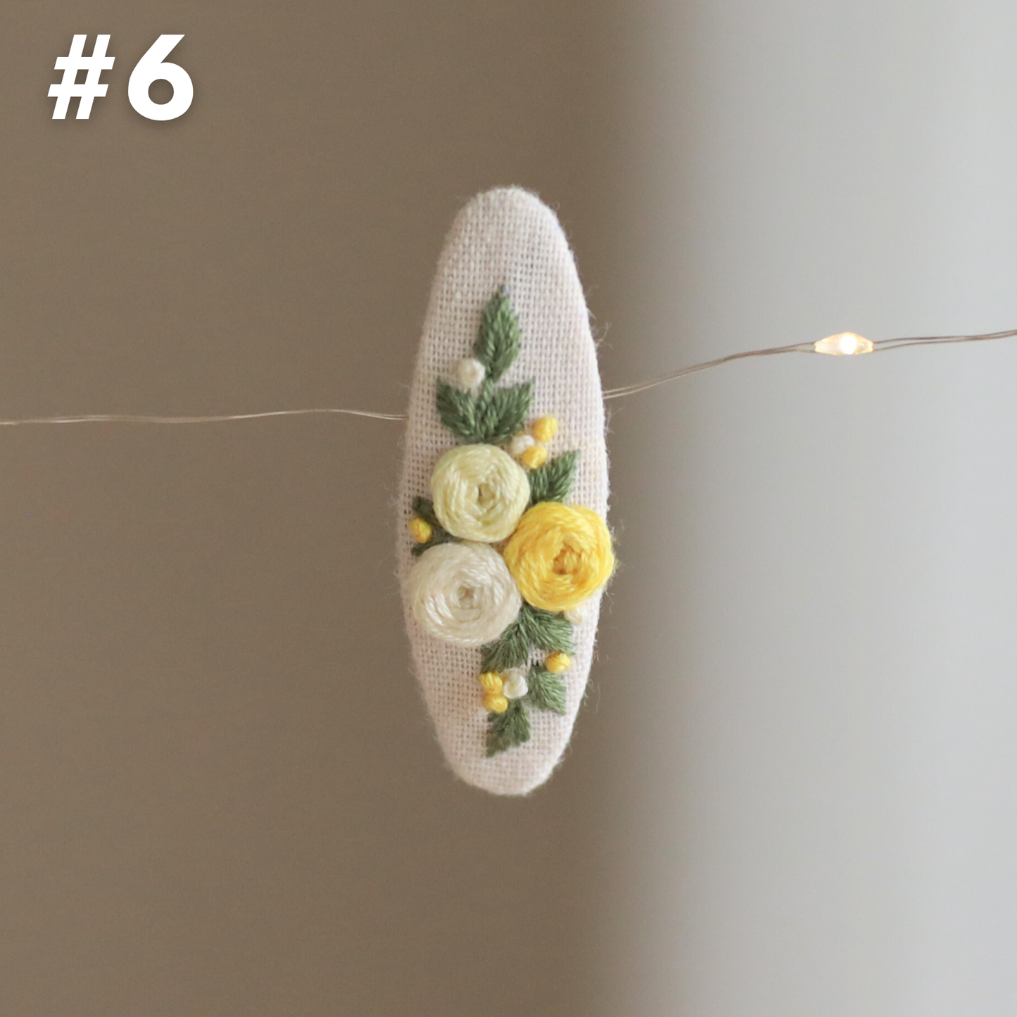 Garden Medley Embroidered Hair Clips