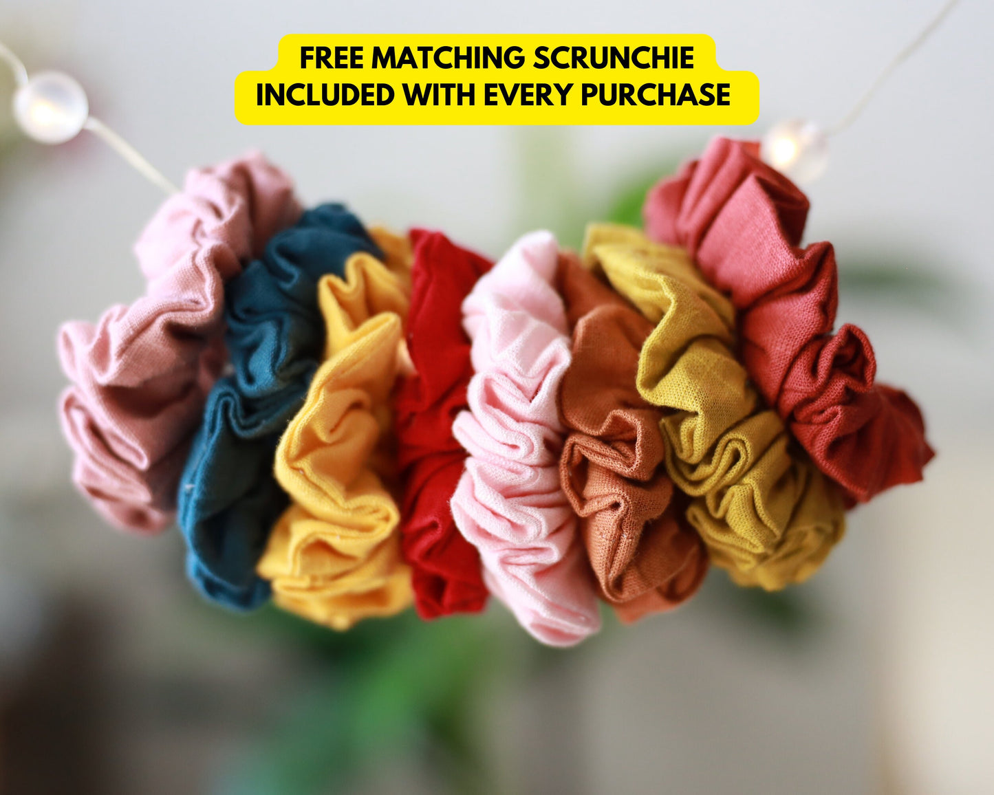 Multi-Purpose Embroidered Linen Scarf Headband