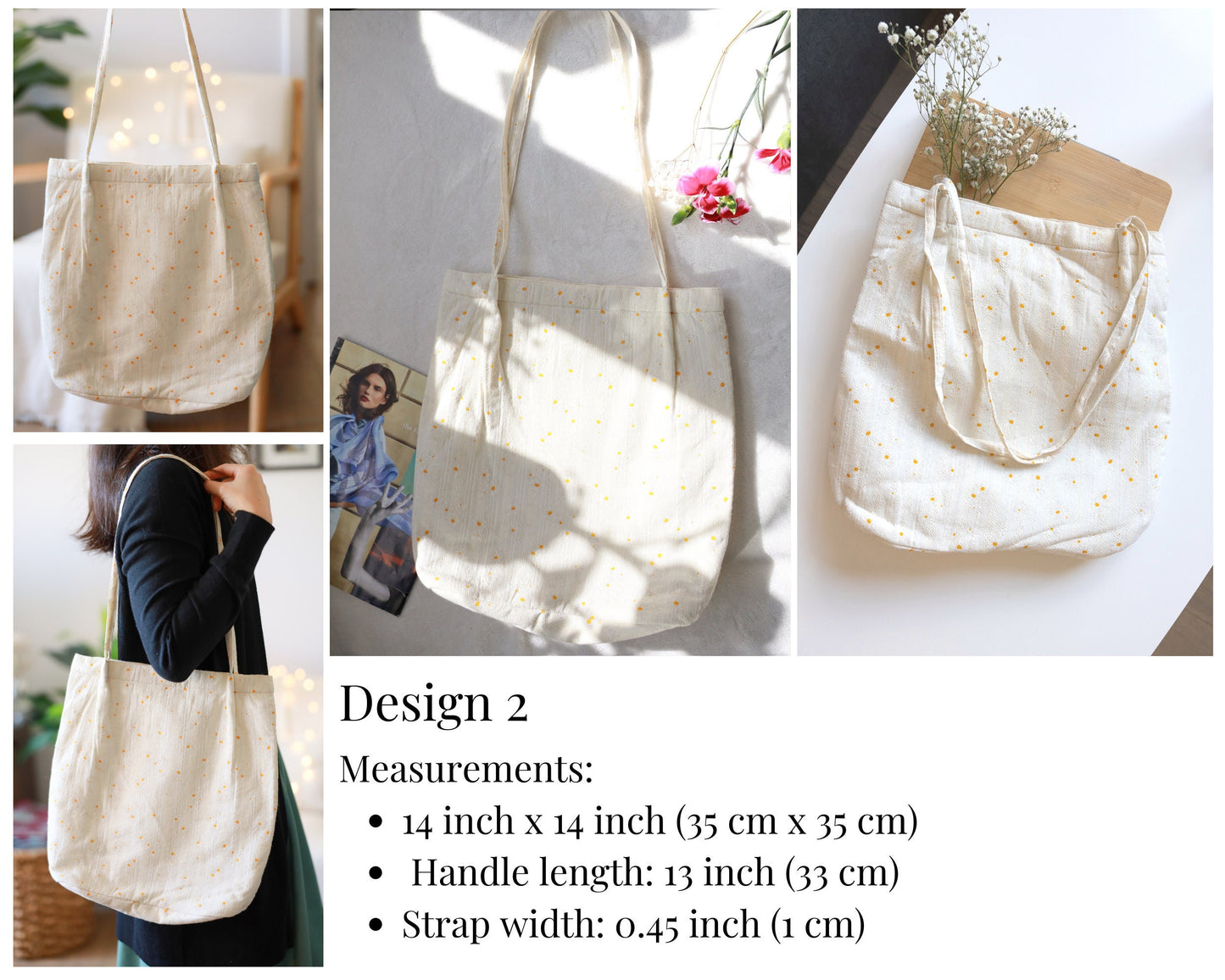 Handmade Floral Tote Bag, Cute & Aesthetic Flower Tote Bag Summer, Vintage Gift for Women, Back To School Bag, Daisy Crossbody Bag