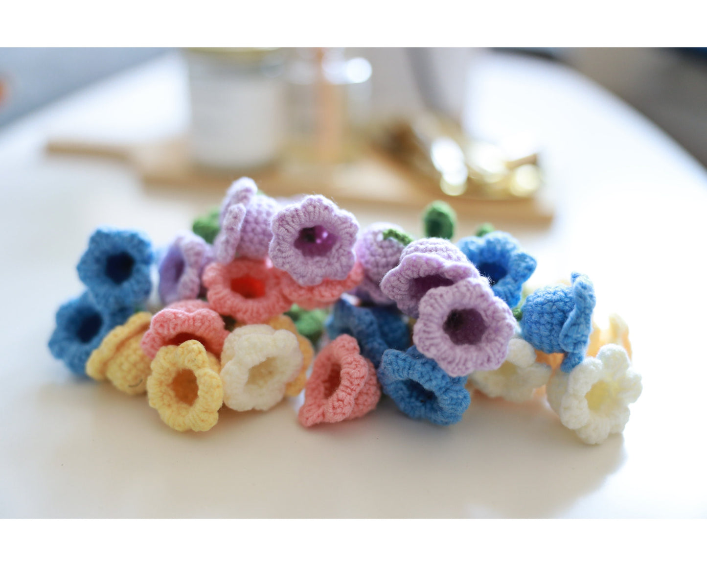 Crochet Liley of The Valley Flowers, Crochet Floral Car Hanging Decorations, Car Decor, Lily Flower Car Accessories, Nature Lover Gift