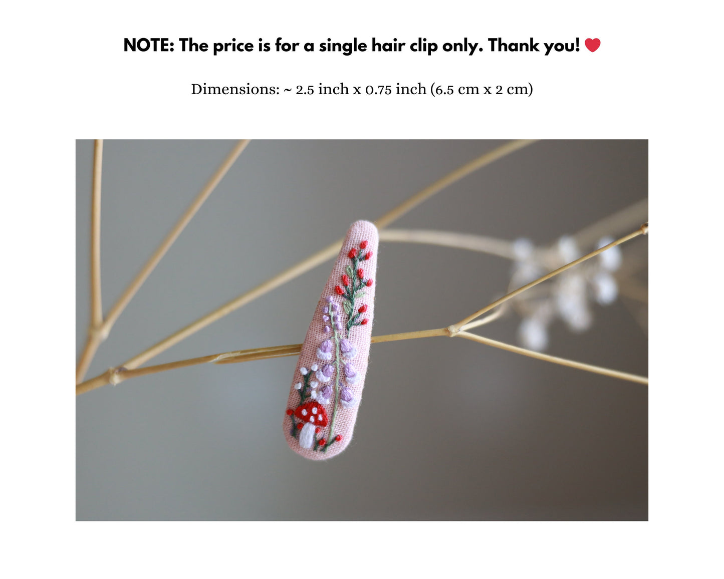 Flower Linen Hair Clips
