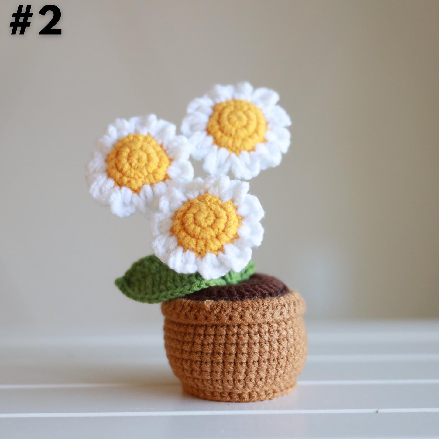 Mini Crochet Flower Pot