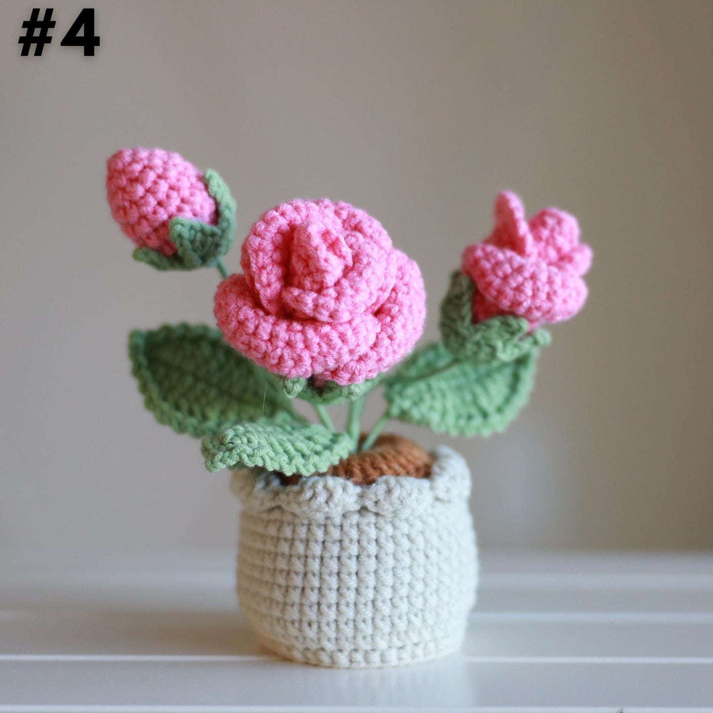 Mini Crochet Flower Pot