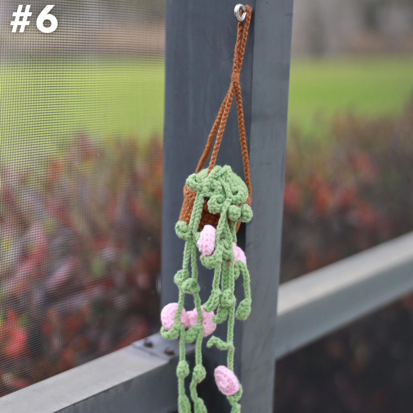 Handmade Crochet Flower Car Mirror Hanging