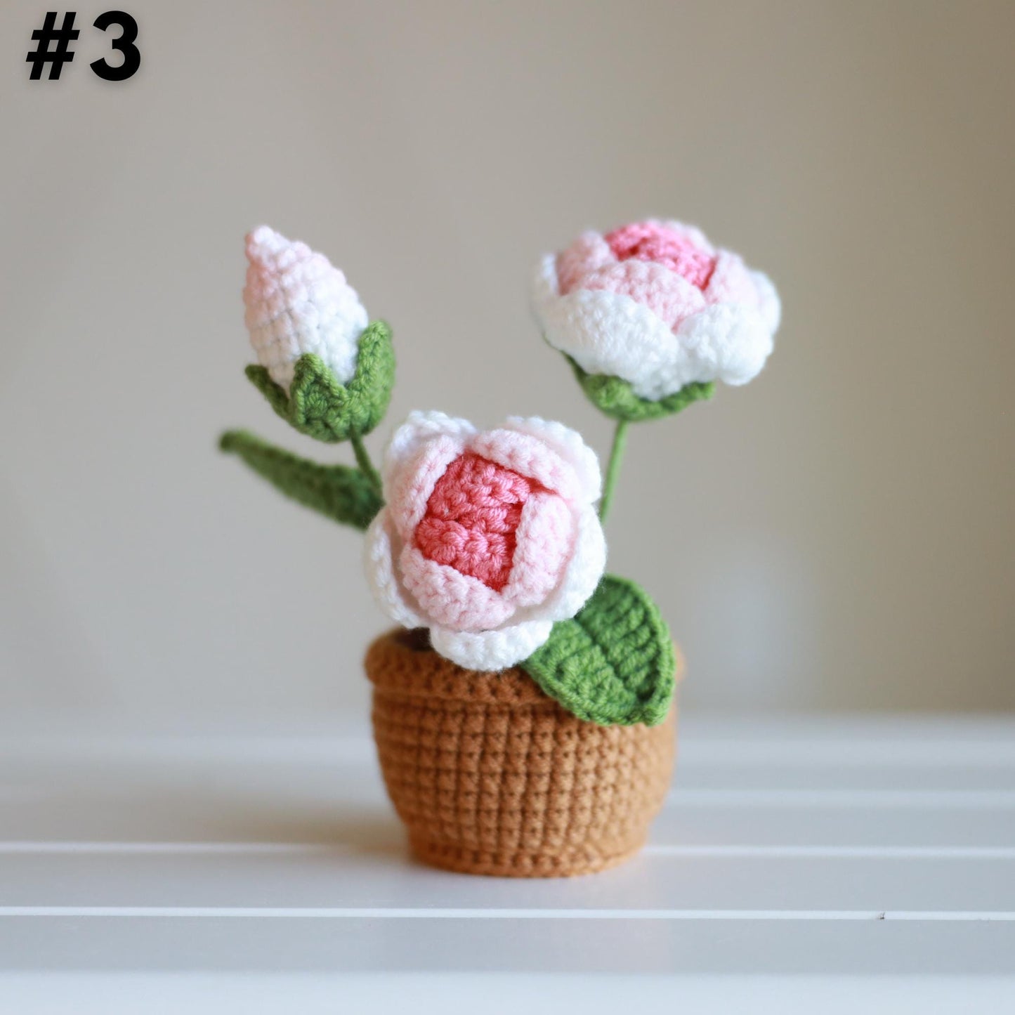 Mini Crochet Flower Pot