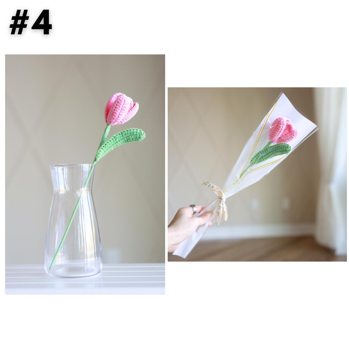 Handmade Crochet Tulip Flower