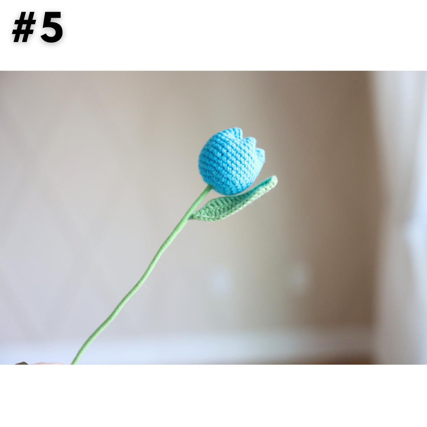 Handmade Crochet Round Tulip