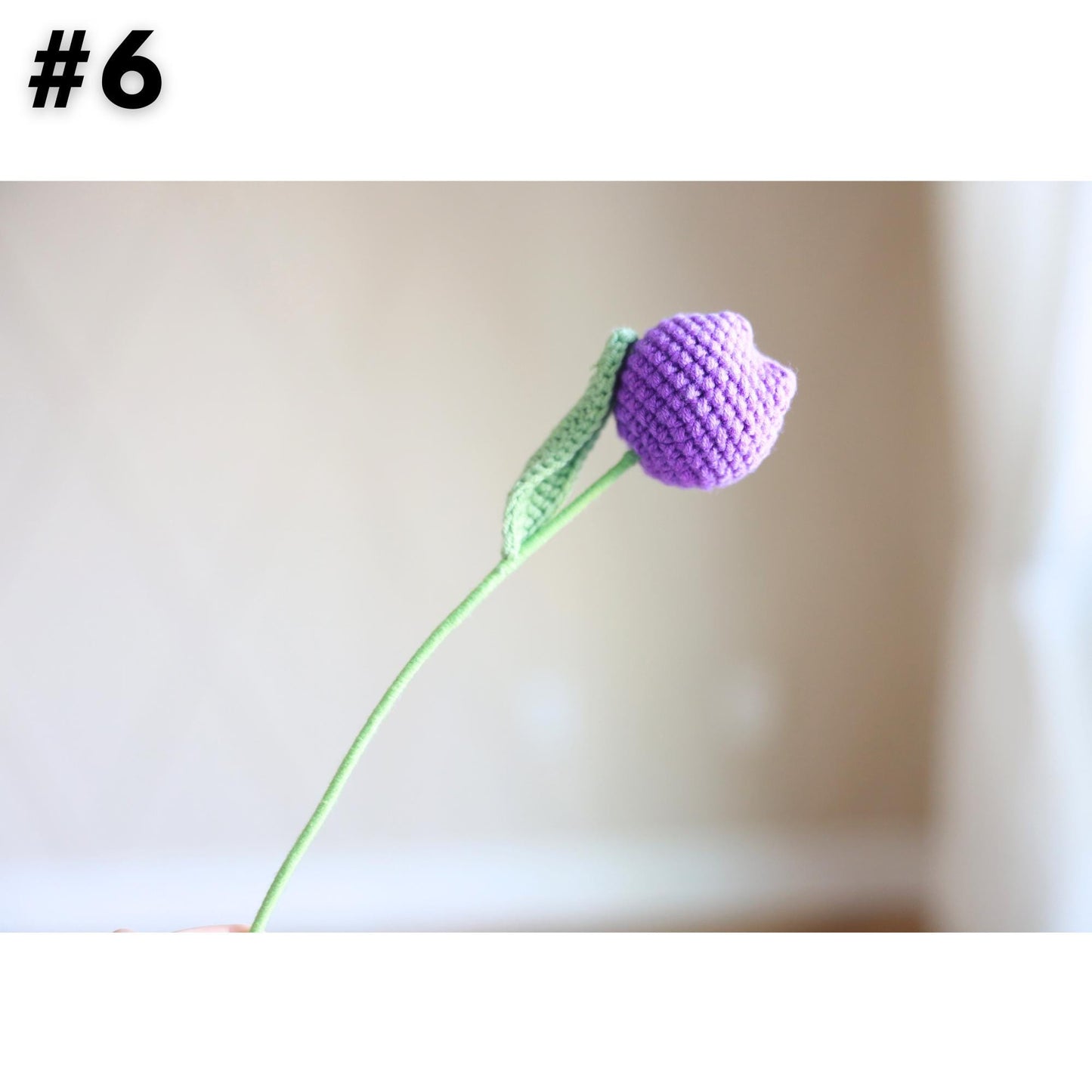 Handmade Crochet Round Tulip