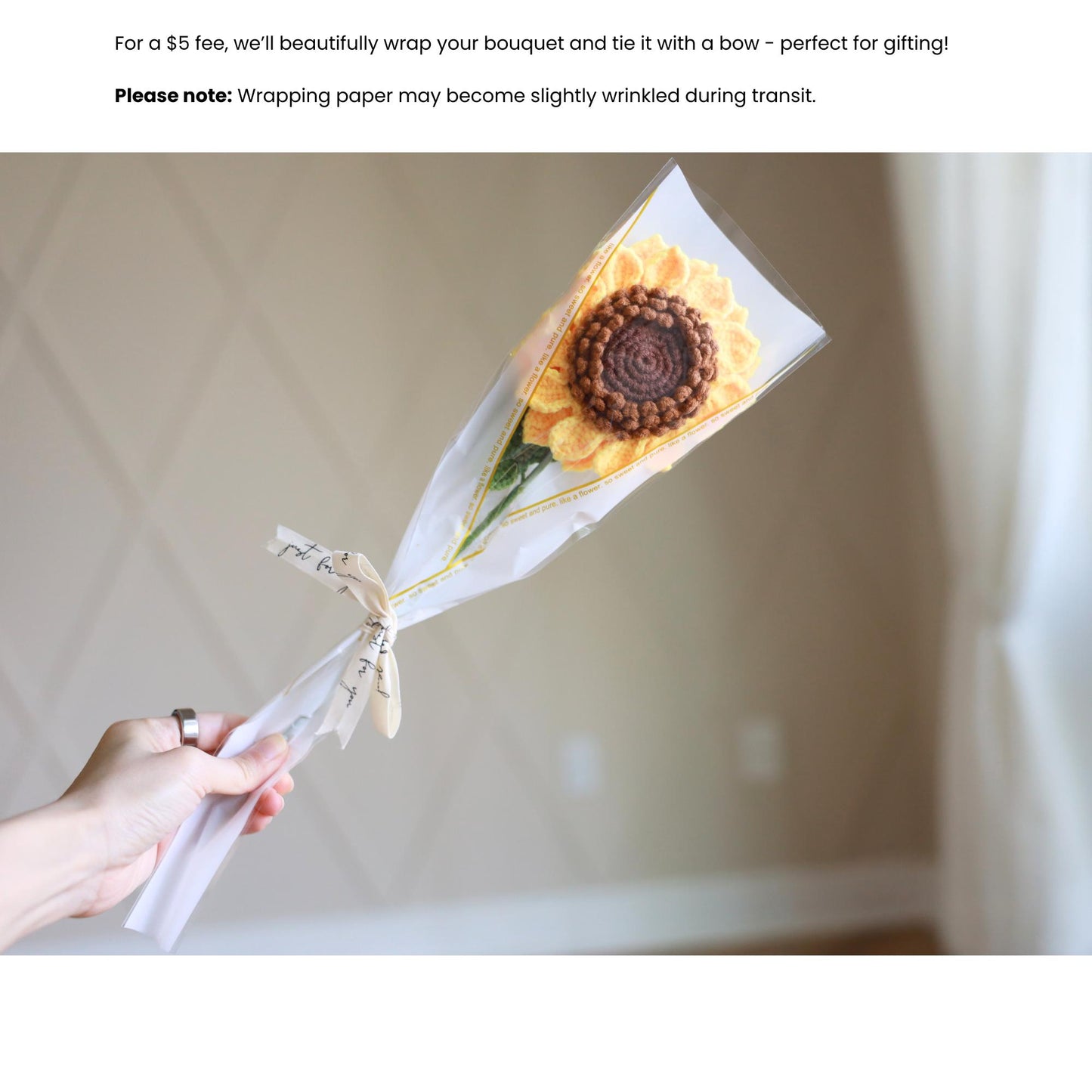 Handmade Crochet Sunflower | Forever Flower for Home Decor | Thoughtful Gift for Her | Rustic Wedding, Birthday, Anniversary | Summer Accent