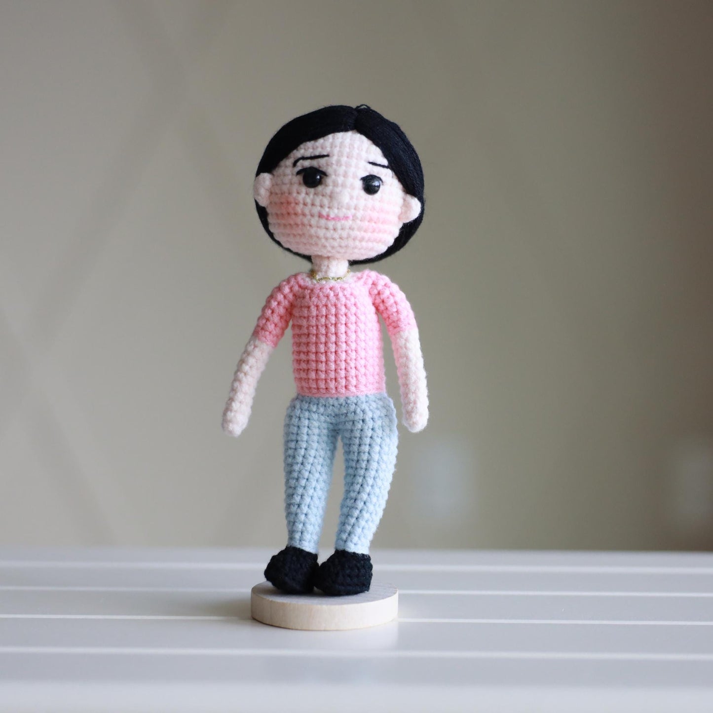 Personalized Crochet Look-Alike Doll | Custom Mini Amigurumi Doll | Handmade Stuffed Doll Gift | Custom Cartoon Human Doll | Gift For Mom