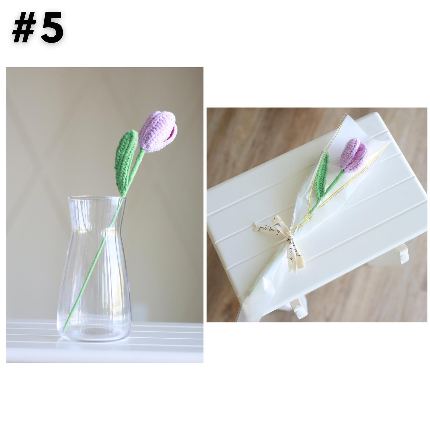 Handmade Crochet Tulip Flower