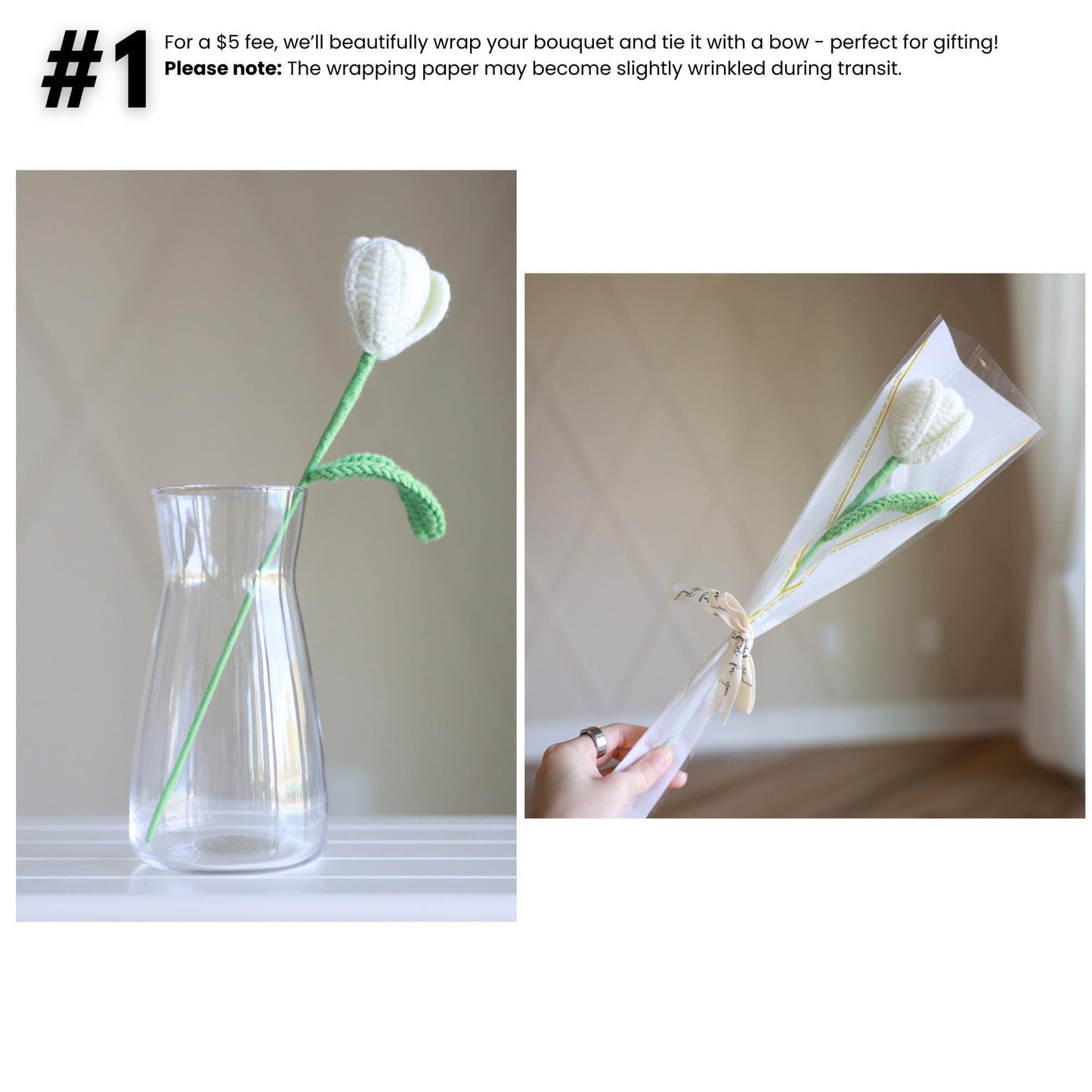 Handmade Crochet Tulip Flower