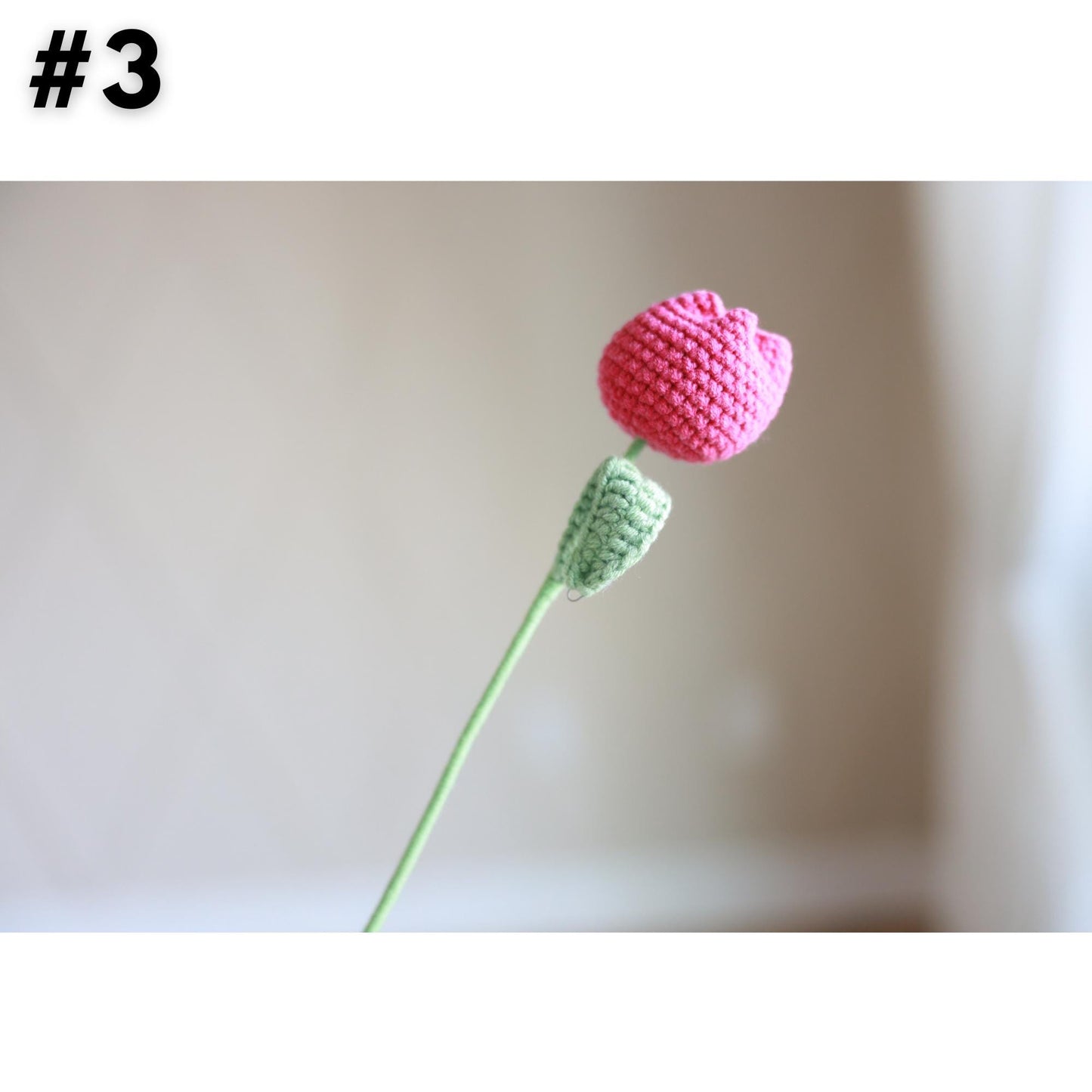 Handmade Crochet Round Tulip
