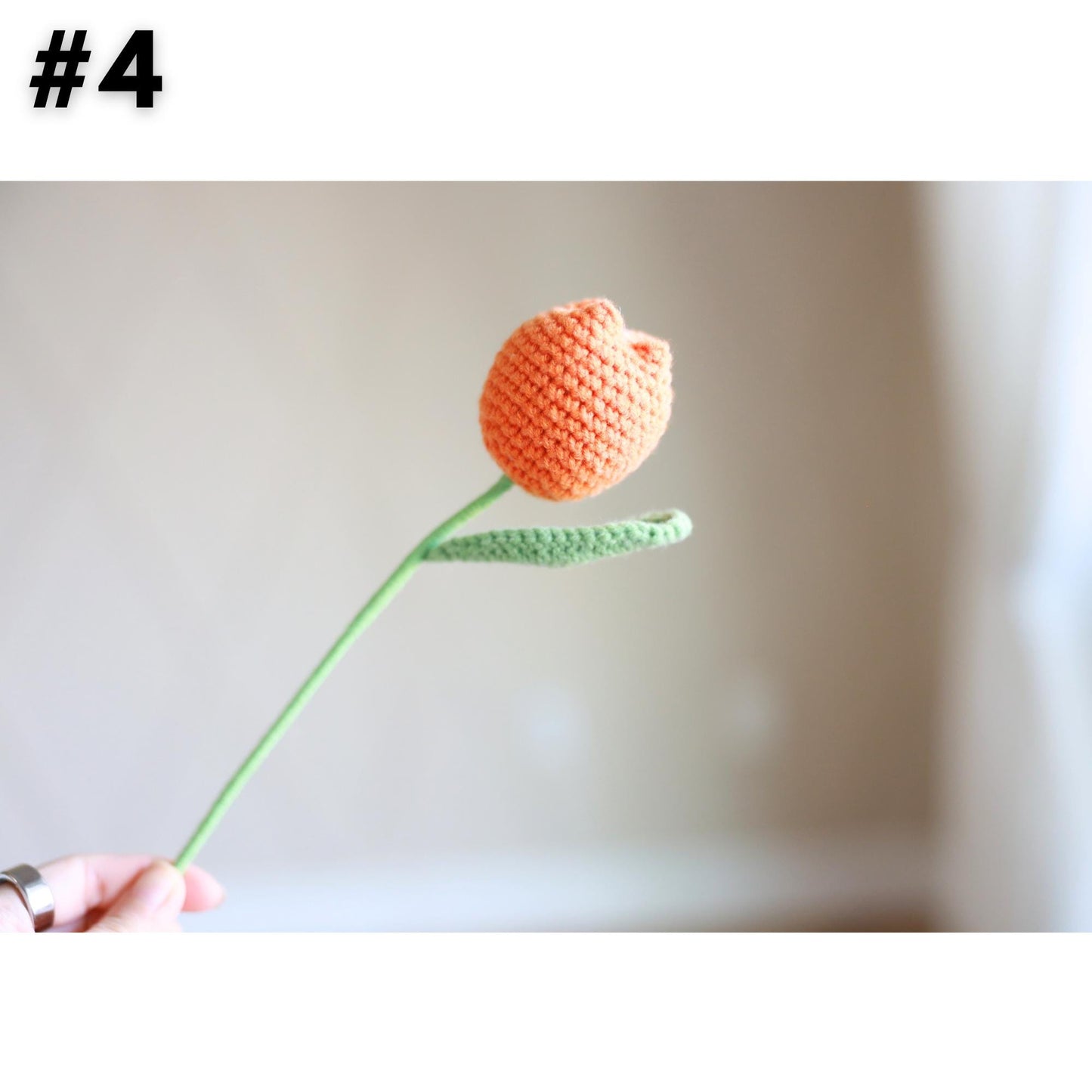 Handmade Crochet Round Tulip