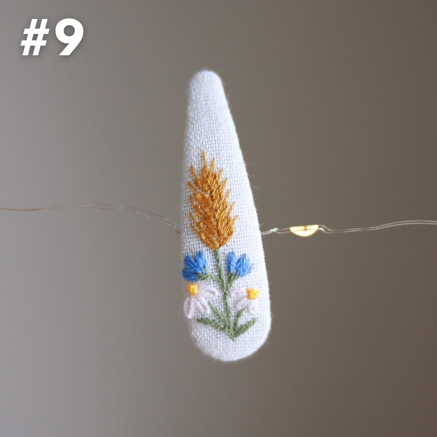 Cottage Garden Embroidered Hair Clips