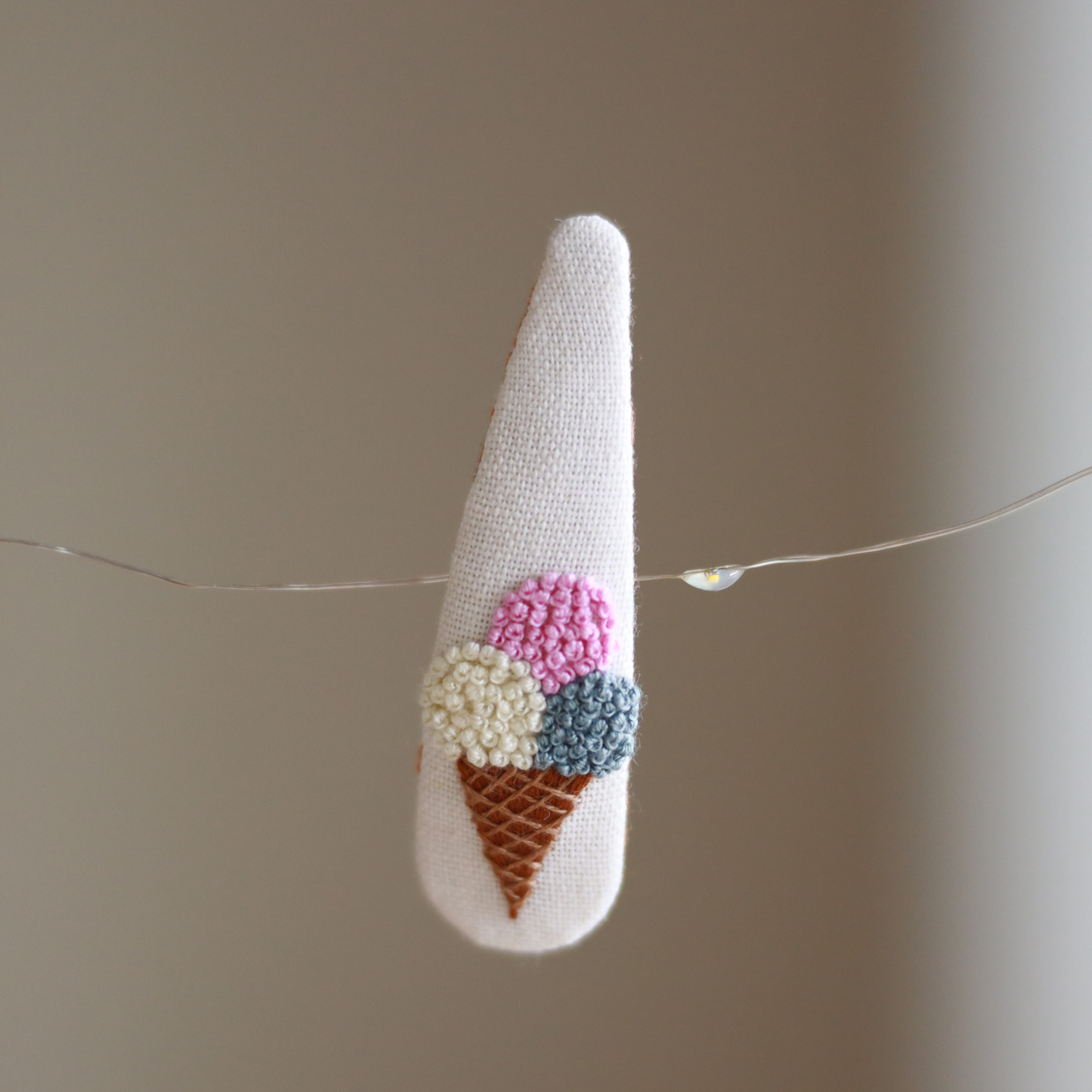 Childhood Whimsy Embroidered Hair Clips