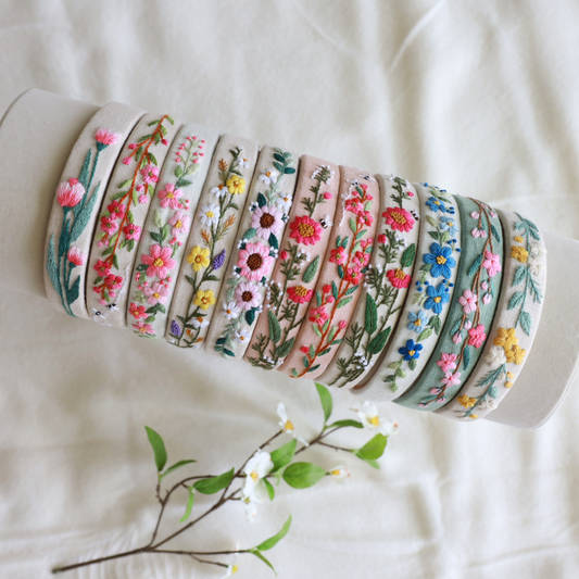 Floral Embroidered Headband | Spring Summer Style