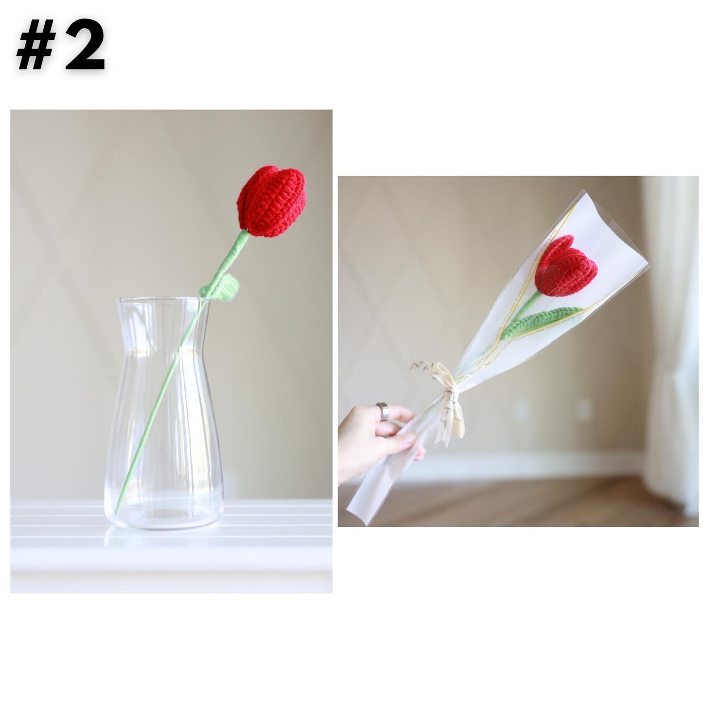Handmade Crochet Tulip Flower