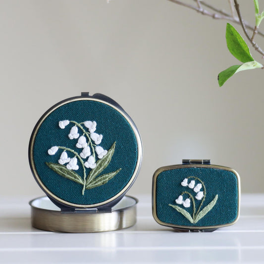 Lily of the Valley Jewelry Box with Mirror