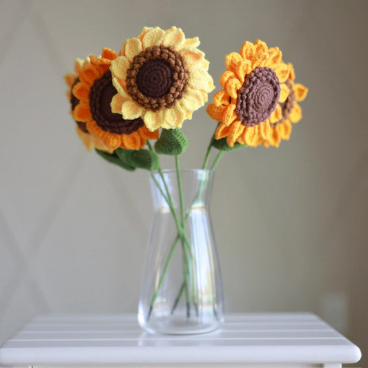 Handmade Crochet Sunflower | Forever Flower for Home Decor | Thoughtful Gift for Her | Rustic Wedding, Birthday, Anniversary | Summer Accent