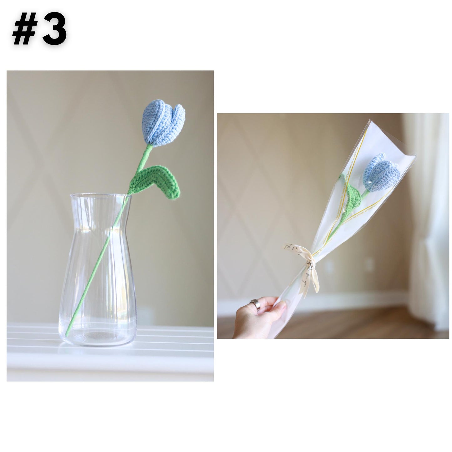 Handmade Crochet Tulip Flower